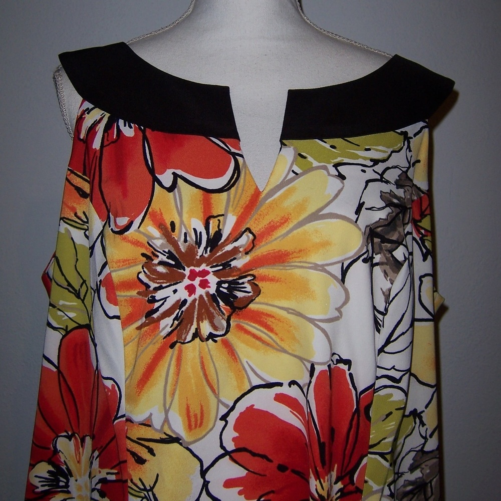 Kim Rogers Woman  Dress 18W Floral Sleeveless